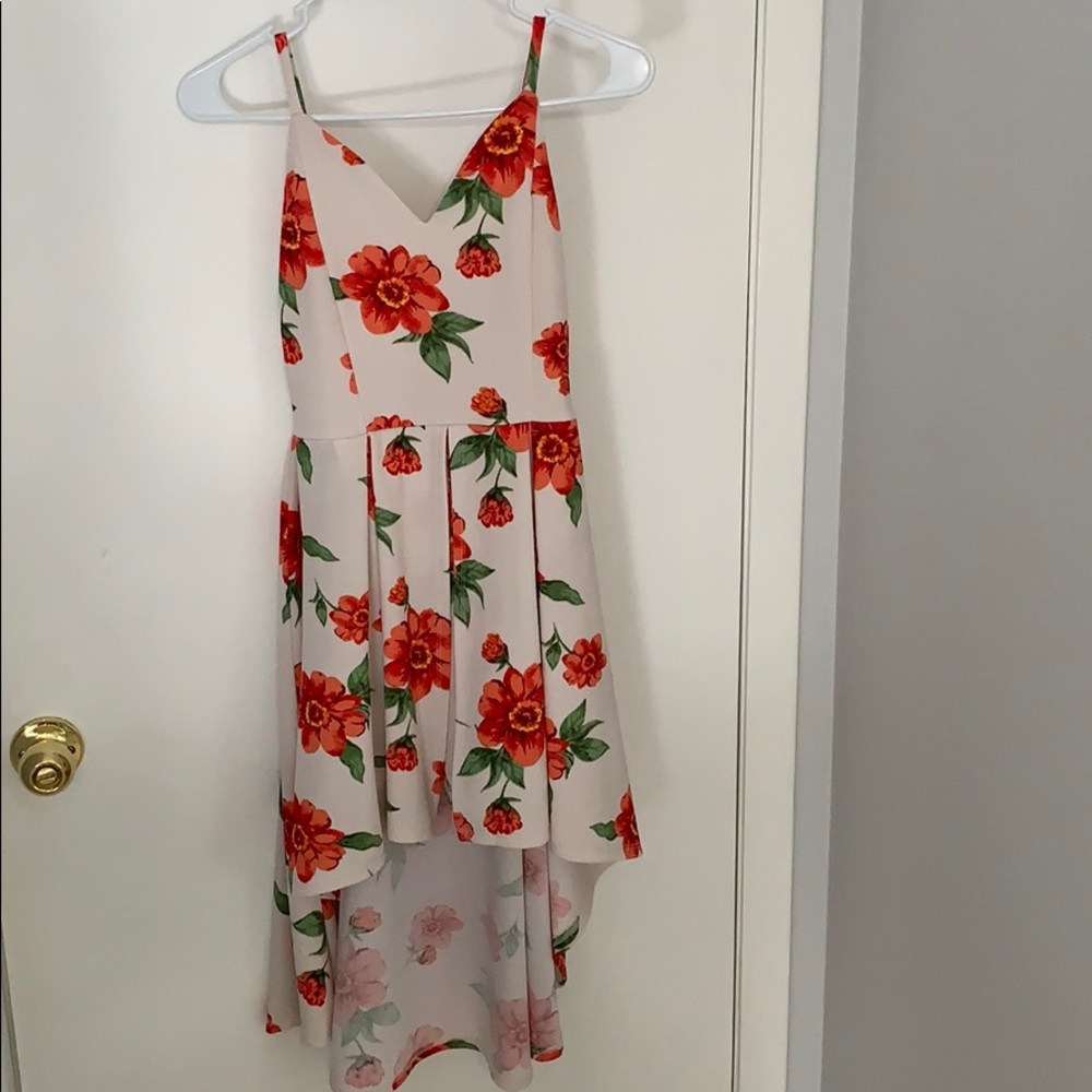 cute high low floral dress